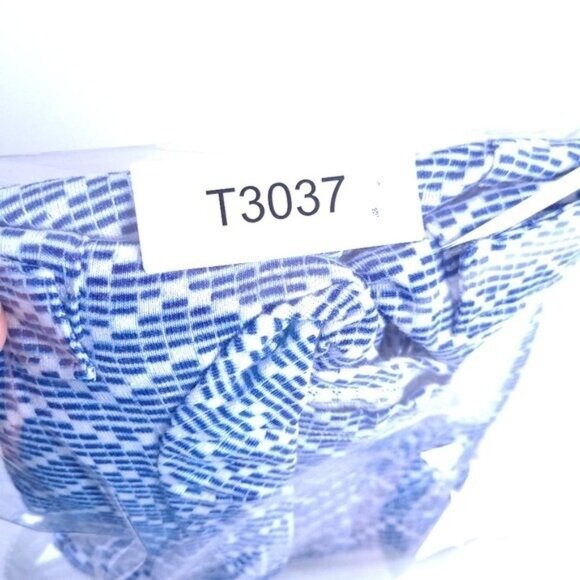 J. McLaughlin Womens Brynn Blue Linen Button Up Shirt Size M - Picture 8 of 8